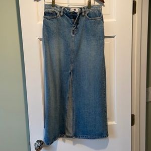 Long jean skirt